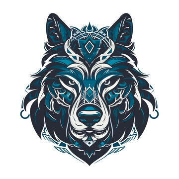Wolves mascot esport logo character design for wolf gaming and sport. Vector illustration of wolf head