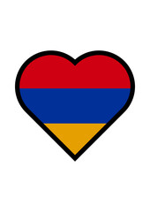 Armenia flag heart vector illustration