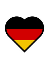 Germany flag heart vector illustration
