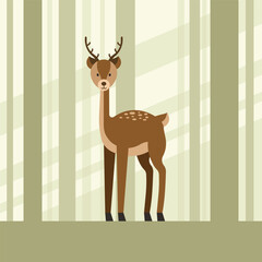 Cute deer design, vector illustration