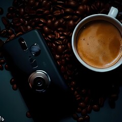 cup of coffee
Sophisticated phone