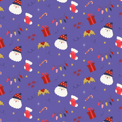 Vector Illustration of a New Year and Christmas Pattern