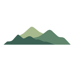 Fototapeta premium Flat Cartoon Mountain. Mountain Logo. Vector Illustration