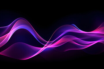 Abstract creative template. Violet purple blue, wavy lines flowing dynamic swirl abstract background vibrant colours wallpaper banner. 3D rendering	
