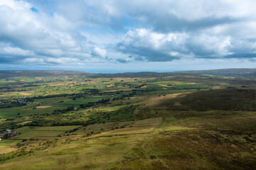 Naklejka premium Aerial view countryside landscape, Northern Ireland
