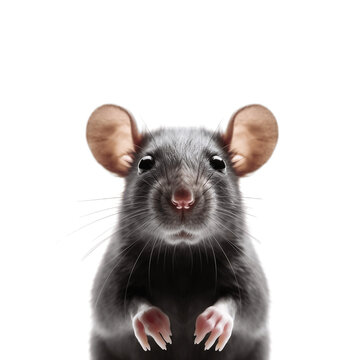 Rat Face on Transparent Background. AI