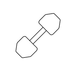 A dumbbell icon for sports on a white background.