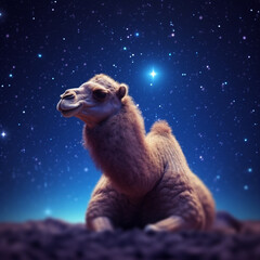 The Festive Spirit of Eid al-Adha - A camel made with generative ai