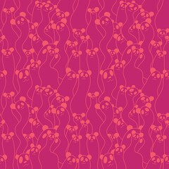 Cartoon animals seamless panda pattern for wallpaper and fabrics and textiles and linens and kids clothes print