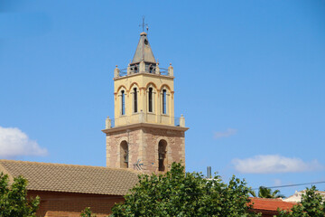 Fototapeta na wymiar Castilla la Mancha, el pueblo Barrax en la provincia de Albacete.
