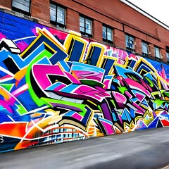 1410 Urban Graffiti Art: A vibrant and urban background featuring graffiti art with vibrant colors, street tags, and an energetic and artistic urban ambiance2, Generative AI