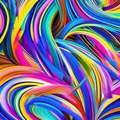 1459 Abstract Brush Strokes: An artistic and abstract background featuring bold brush strokes in expressive and vibrant colors, conveying a sense of creativity and artistic freedom4, Generative AI