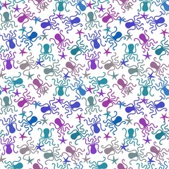 Summer animals seamless octopus pattern for wrapping paper and kids clothes print and fabrics and linens