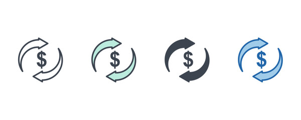 cash flow icon symbol template for graphic and web design collection logo vector illustration