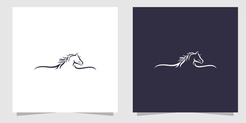 horse logo design template