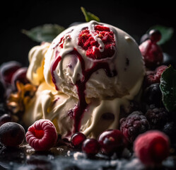 Delicious Ice Cream, Product Photo, Fresh Made, Dish, Desert, Summer, Elegant
