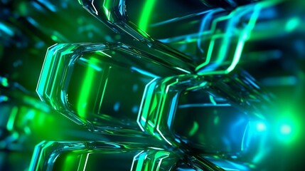 Abstract background representing green energy, green and blue wallpaper. Generative AI
