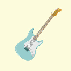 Fototapeta na wymiar electric guitar vector illustration musical instrument cartoon design