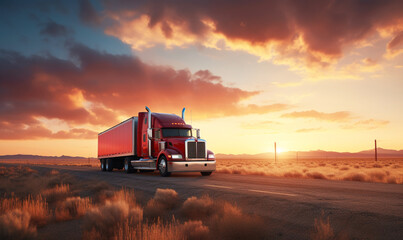 semi-truck speeding on a road