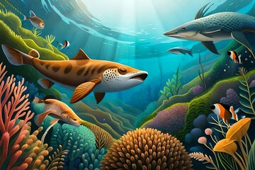 Fototapeta premium fish in aquarium