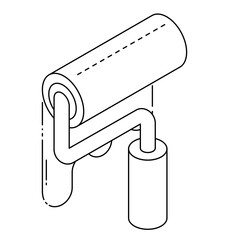 Illustration of a paint roller