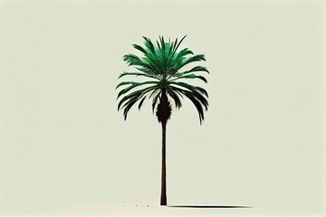 The illustration of palmtree, AI contents by Midjourney