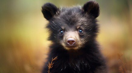 portrait of a bear cub generativa IA