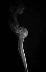 White smoke in a black background. smoke white light