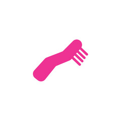 Brush Care Cat Solid Icon