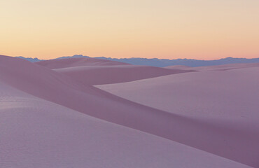 White sand dunes