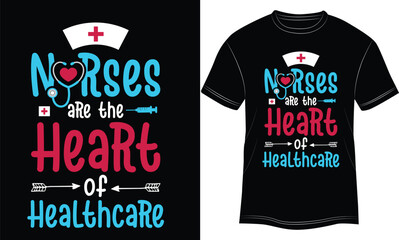 Hippie Nurse T-Shirt Svg, Wavy Stacked Svg, Groovy Nurse, Silhouette Cricut, Nurse Heart Shirt, Nurse Shirt,
