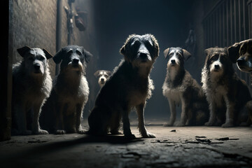 Portrait of a cute dog Generative AI