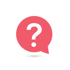 Question mark sign icon. Help symbol. FAQ sign. Flat design style vector template 