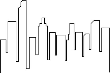 Cityscape Outline Illustration Apartment Vector