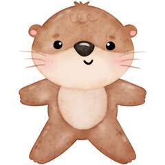 Cute otter yoga, yoga, yoga otter, yoga bear, yoga pose