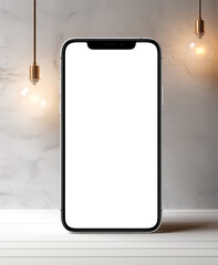 mobile phone design template with blank view.