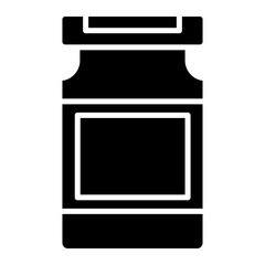 medicine bottle icon. solid icon