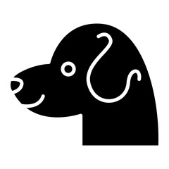 Dog icon. Solid icon