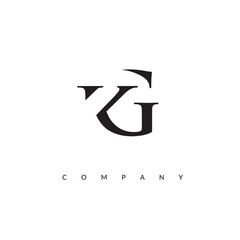 Initial KG Logo Design Vector 