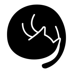 sleeping cat icon. solid icon