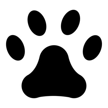 paw print icon. solid icon