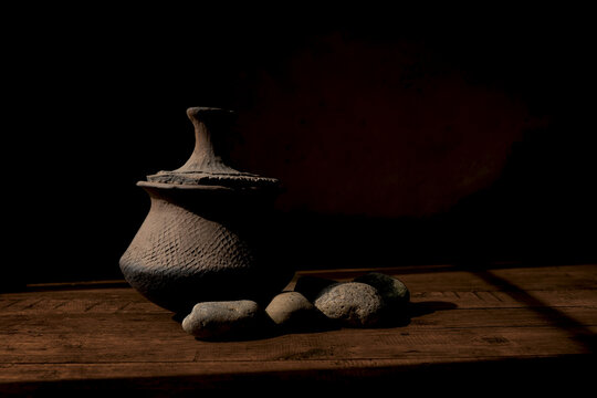 A Traditional Clay Pot of the Phom Naga