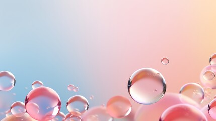 An image of bubble illustration for background presentation template. Ai generative 