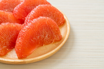 fresh red pomelo fruit or grapefruit