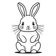 Obraz na płótnie Canvas This is a Rabbit Vector Clipart Illustration, Rabbit Vector Black and white