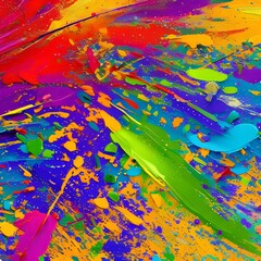 1501 Abstract Paint Splatters: An artistic and abstract background featuring vibrant paint splatters in dynamic and energetic colors, adding a sense of movement and artistic expression1, Generative AI