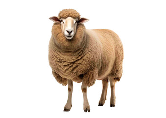 Fototapeta premium Sheep png, isolated, sheep on transparent background, generative ai