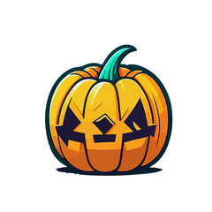 Pumpkin Haloween Icon Illustration