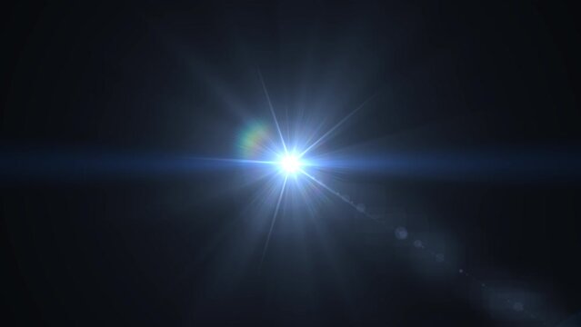 Optical lens flare effect on black backgound