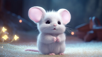 Adorable little mouse - Generative AI